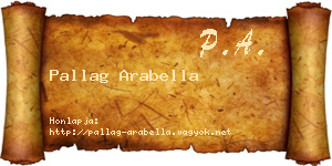Pallag Arabella névjegykártya